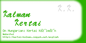 kalman kertai business card